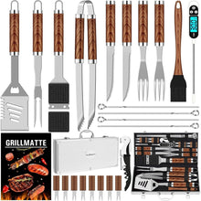 Grillbesteck Grillzubehör Set 26 Teilig Geschenk für Männer