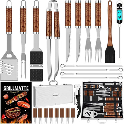 Grillbesteck Grillzubehör Set 26 Teilig Geschenk für Männer