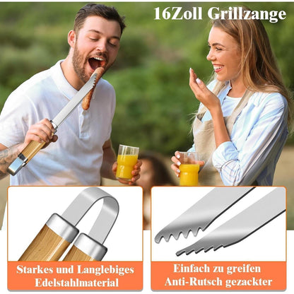Grillbesteck Grillzubehör Set 26 Teilig Geschenk für Männer