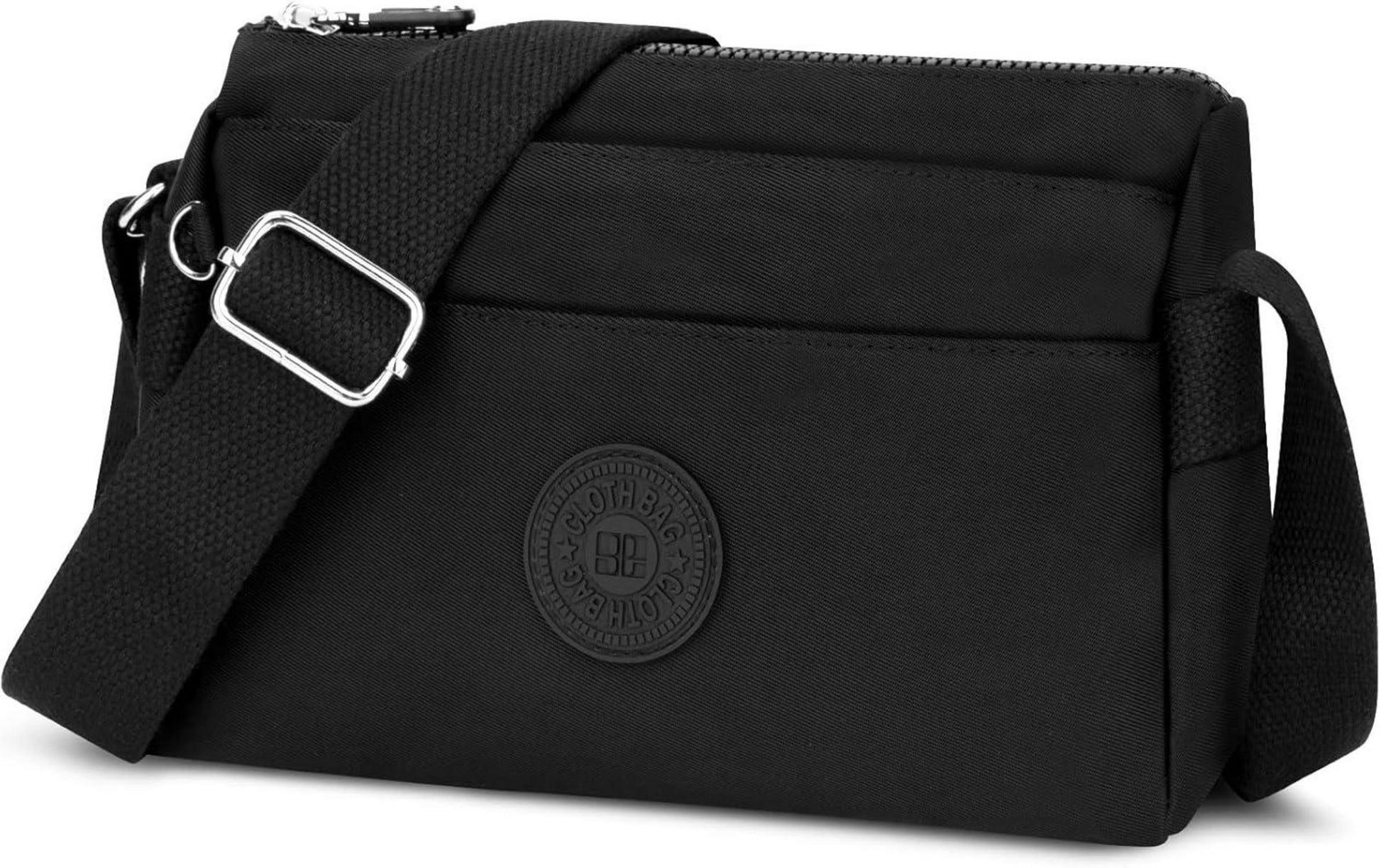 Schwarze Crossbody Tasche Damen Verstellbarer Schultergurt