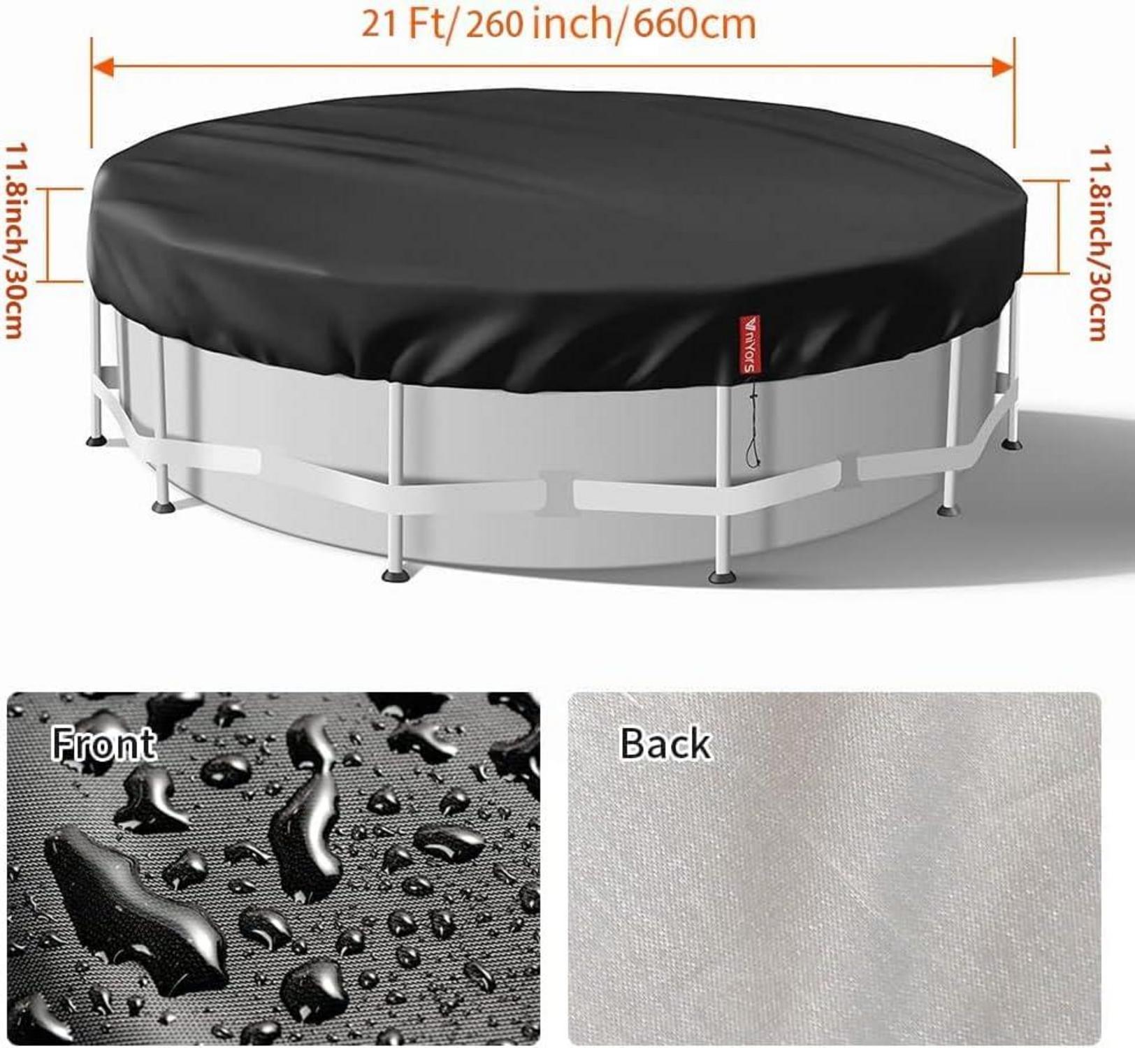 Poolabdeckung für Stock Tank Pool 420D Oxford-Stoff Uv-Schutz 660CM