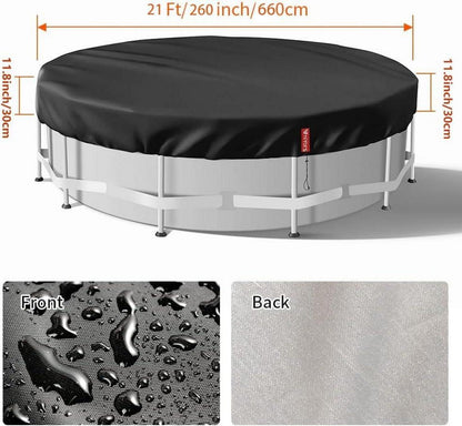 Poolabdeckung für Stock Tank Pool 420D Oxford-Stoff Uv-Schutz 660CM