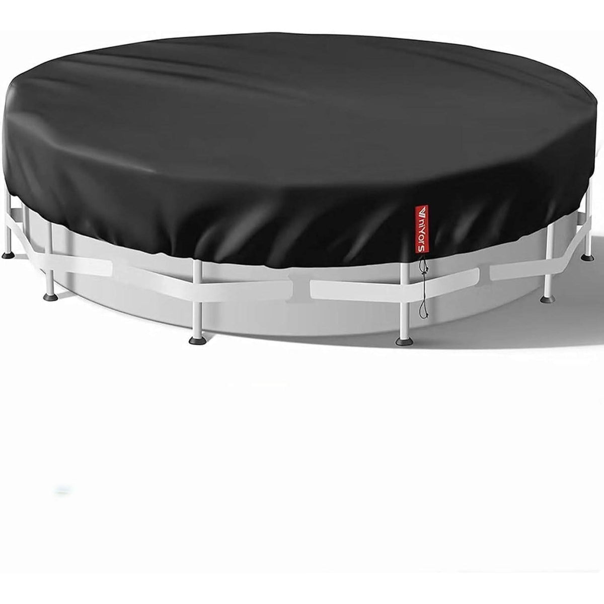 Poolabdeckung 780cm Schwarz – UV-Schutz & Winddicht