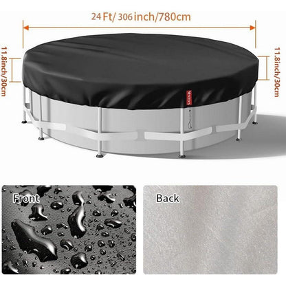 Poolabdeckung 780cm Schwarz – UV-Schutz & Winddicht