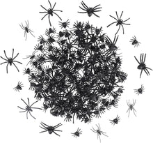 190 Stück Realistische Halloween Spinne Deko, 4 Größen Schwarze