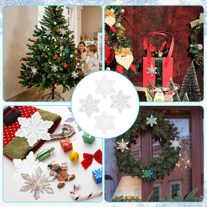 4Pcs Schneeflocken Weihnachts Harzformen Silikon Epoxid Gießformen
