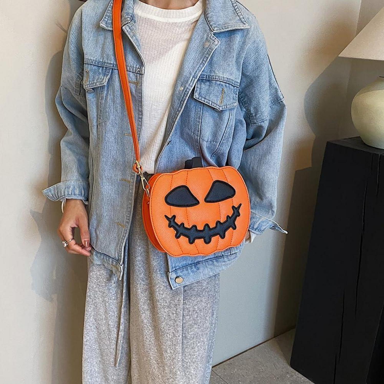 Kürbis Handtasche Halloween Gothic Umhängetasche Teufel Schultertasche Neuheit