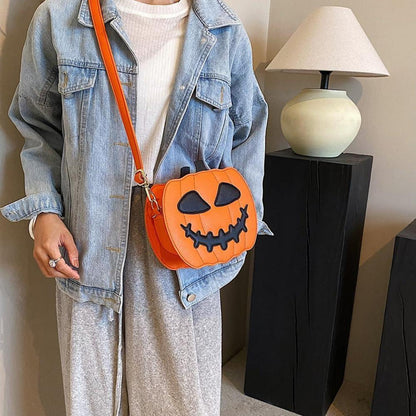 Kürbis Handtasche Halloween Gothic Umhängetasche Geldbörse Teufel Goth Tasche