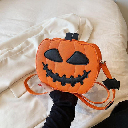 Halloween Kürbis Handtasche Gothic Umhängetasche Teufel Crossbody