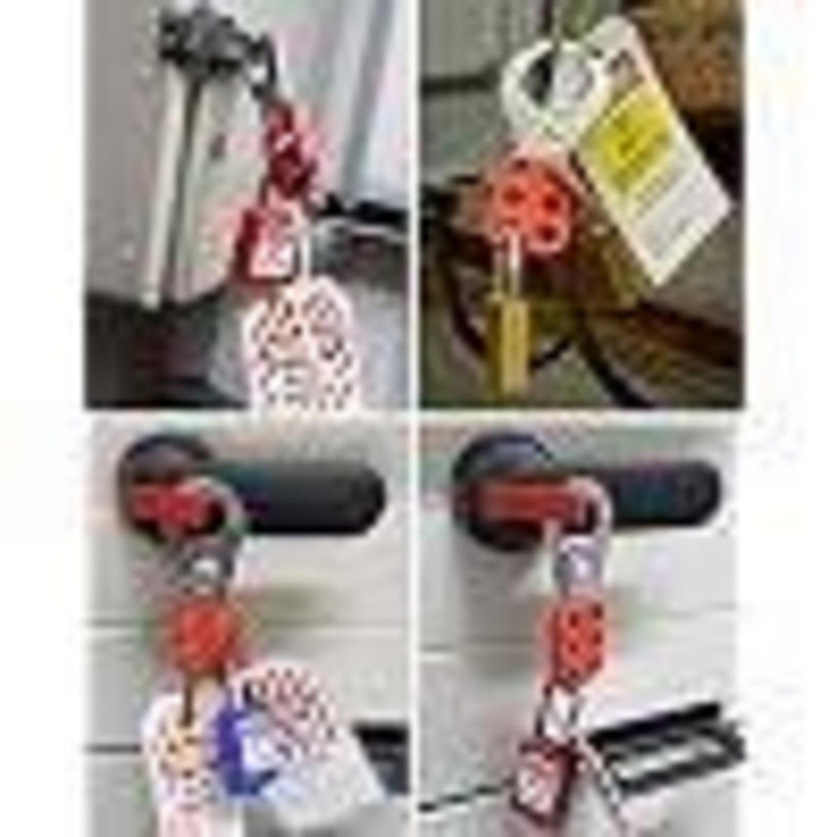 Edelstahl Hasp Vorhängeschloss Set – 24 Stück Rot