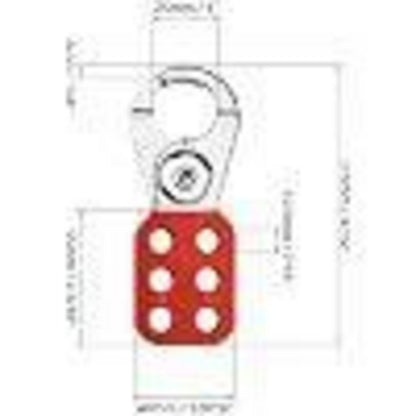 Edelstahl Hasp Vorhängeschloss Set – 24 Stück Rot