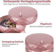 INMORVEN Schmuckkasten Mädchen 4 Ebenen Drehbar Roségold