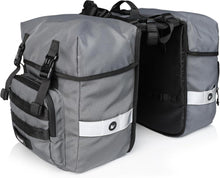 Wasserdichte Fahrradtaschen Set für Gepäckträger (2x20L) Grau