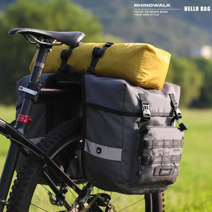 Rhinowalk Fahrradtasche Doppeltasche 2x20L Wasserdicht Hinterradtaschen