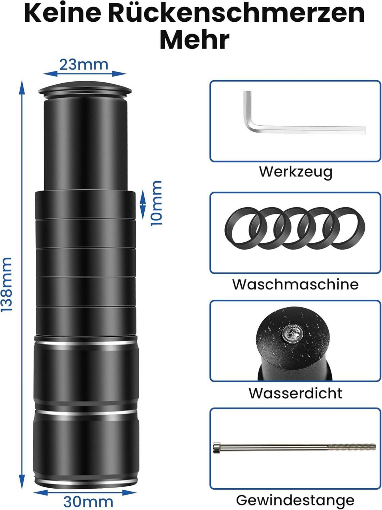 Fahrrad Lenkererhöhung Vorbau verstellbar Aluminium MTB