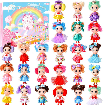 Adventskalender Prinzessinnenpuppen 24-tägiger Countdown-Kalender