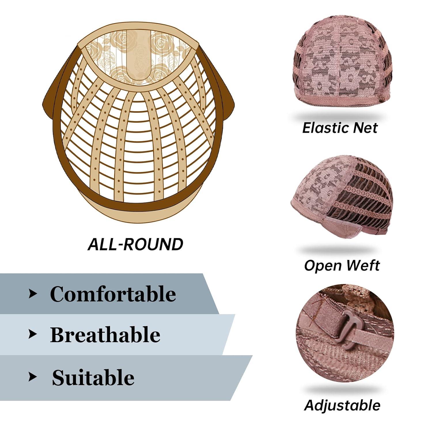 Lange Gewellte Braun Highlight Synthetik Perücke mit Pony 30 Zoll
