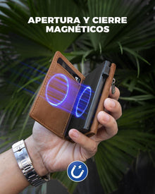 Slim Wallet Herren RFID Schutz mit Münzfach | Braun