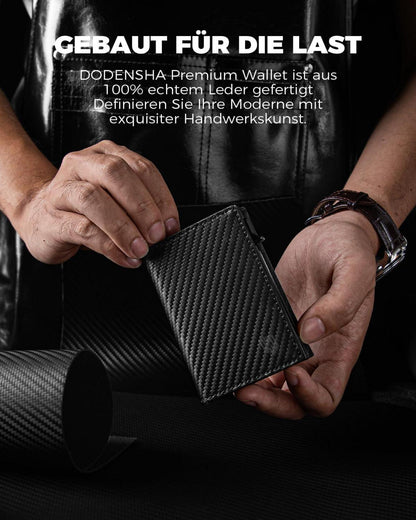 DODENSHA MagSnap Herren Portmonee RFID-Schutz Slim Wallet mit Münzfach