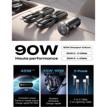 90W Zigarettenanzünder USB C Adapter Ladegerät mit PD45W