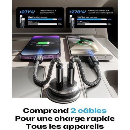 90W Zigarettenanzünder USB C Adapter Ladegerät mit PD45W