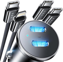Zigarettenanzünder USB C Adapter 90W PD45W Auto Ladegerät Schwarz