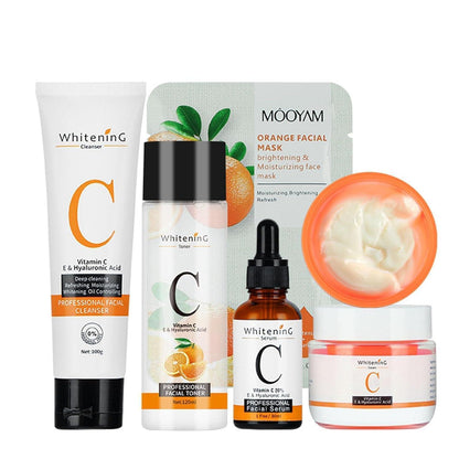 Vitamin C 5-tlg Hautpflege Set für Frauen Feuchtigkeit