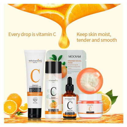 Vitamin C 5-tlg Hautpflege Set für Frauen Feuchtigkeit