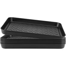 Schuhabtropfschale 6er Set 35x27 cm Schwarz, Schuhwanne mit