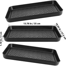 Schuhabtropfschale 6er Set 35x27 cm Schwarz, Schuhwanne mit