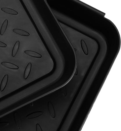 NAMYEUT 6er Schuhabtropfschalen-Set 35 x 27 cm Schwarz