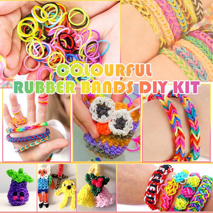 Loom Bänder Set 13600 Gummibänder Regenbogen 34 Farben Accessoires DIY