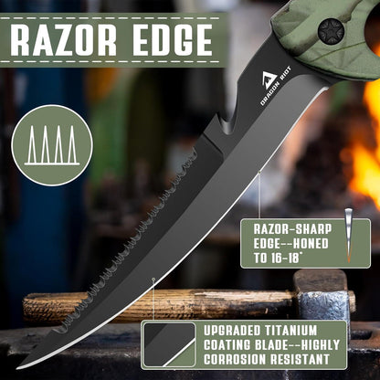 Filetiermesser Fisch 13CM Edelstahl Anti-Rutsch-Griff Volltang