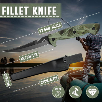 DRAGON RIOT Filetiermesser Fisch 13CM Profi Premium Küchenmesser