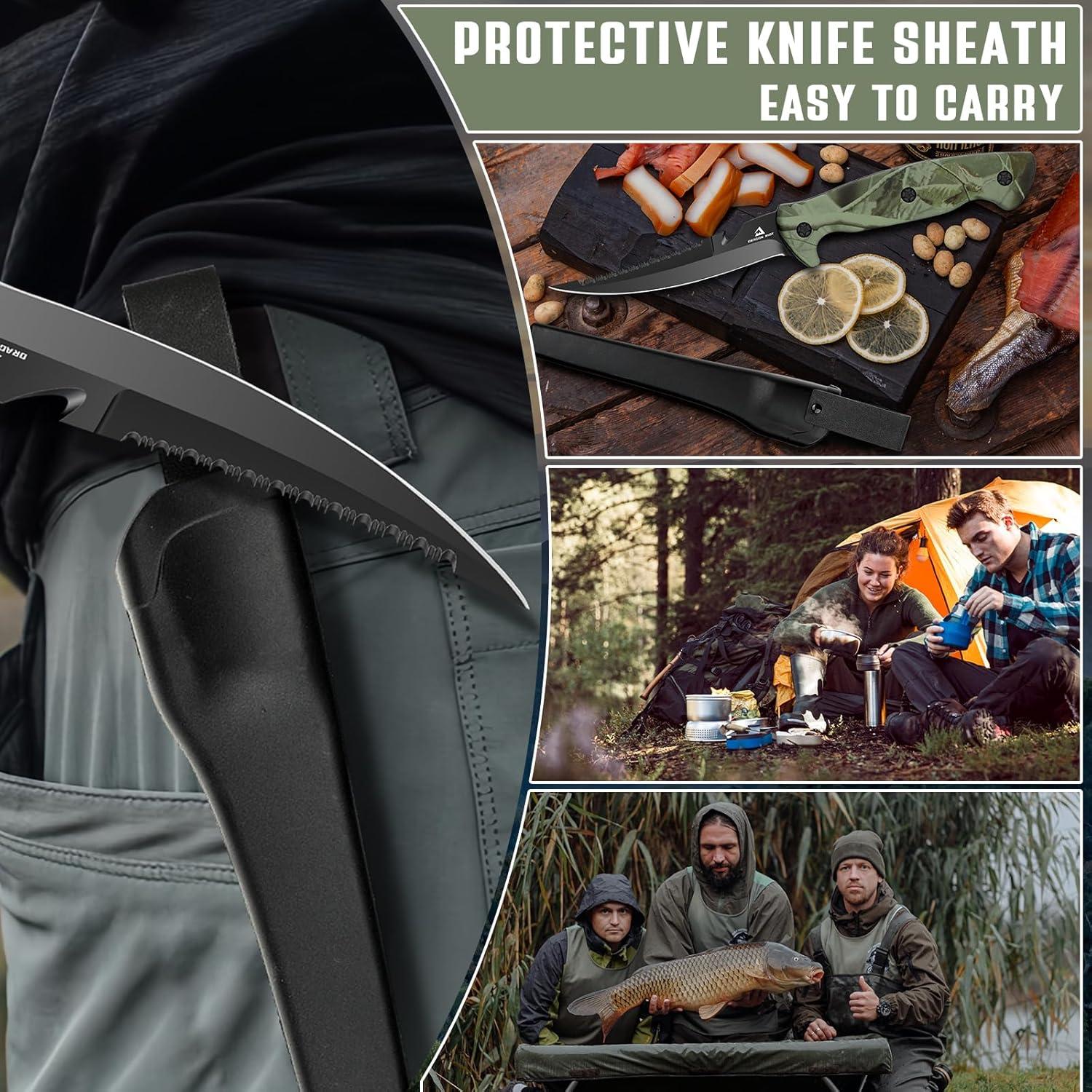 Filetiermesser Fisch 13CM Edelstahl Anti-Rutsch-Griff Outdoor