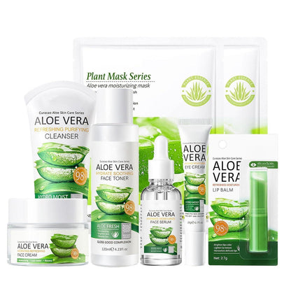 Aloe Vera Gesichtspflege set Geschenkset Frauen 8tlg