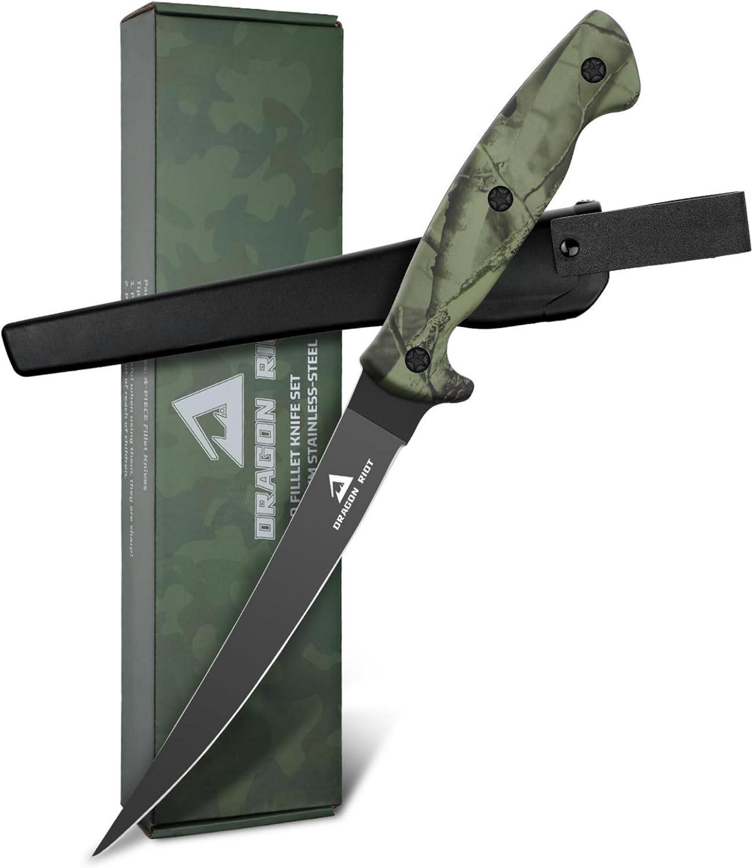 Filetiermesser Fisch 16.5CM Edelstahl Anti-Rutsch-Griff profi