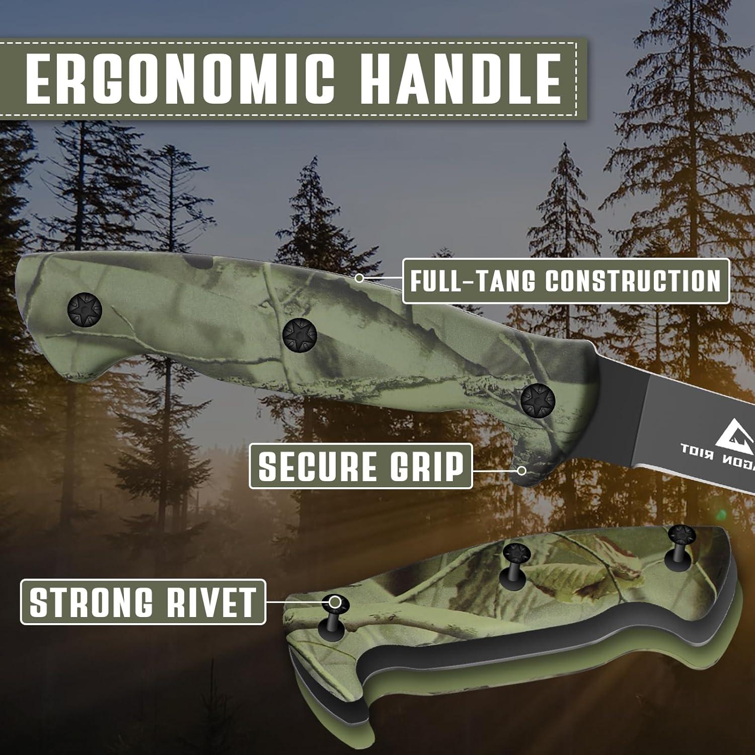 DRAGON RIOT Filetiermesser Fisch 16.5CM Edelstahl Full Tang Outdoor-Messer