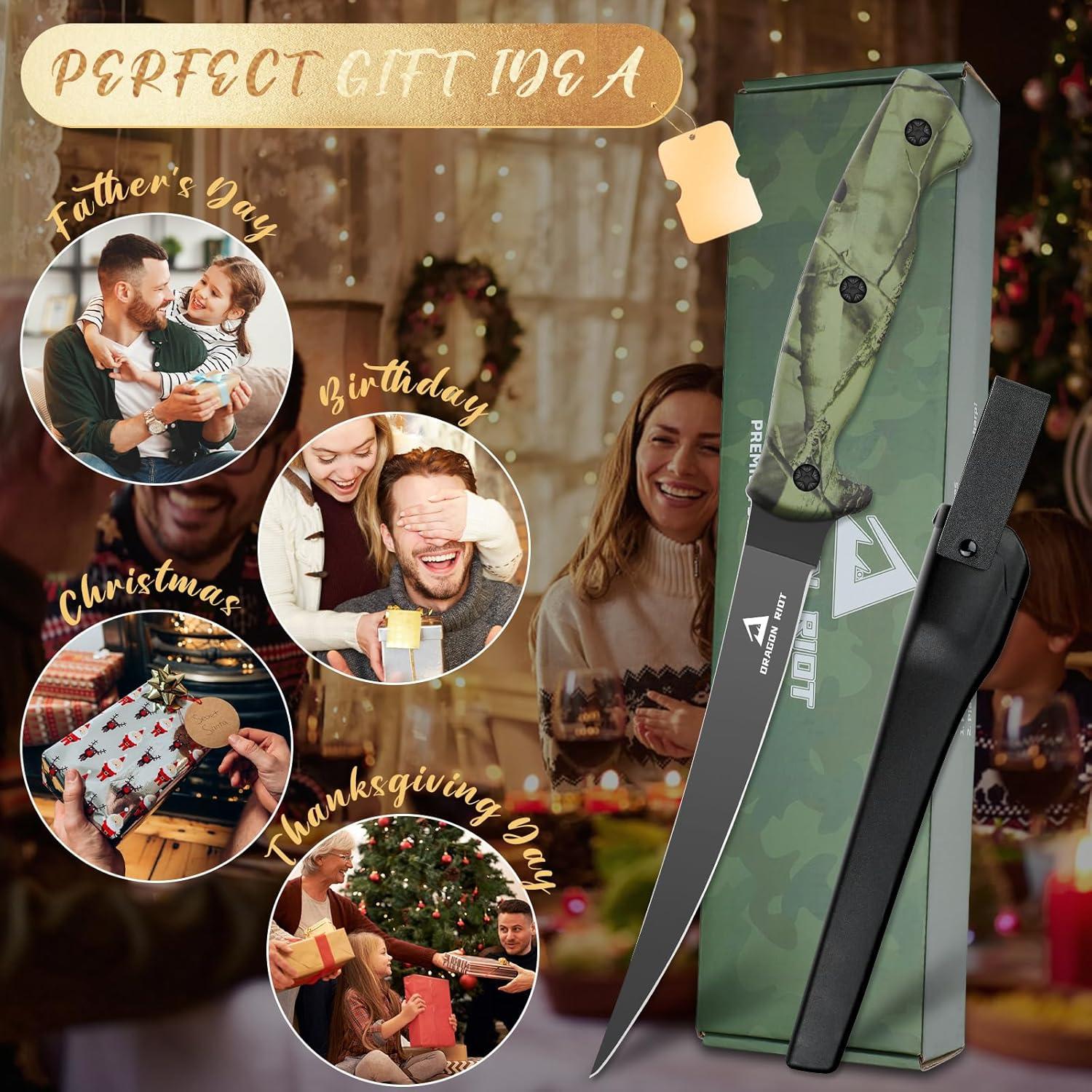 DRAGON RIOT Filetiermesser Fisch 16.5CM Edelstahl scharfes Kochmesser