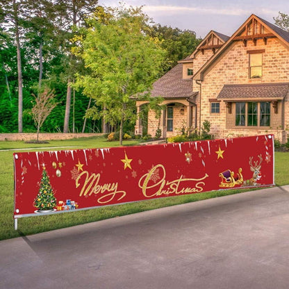 Weihnachts Banner Dekoration Merry Christmas Große Flagge Frohe