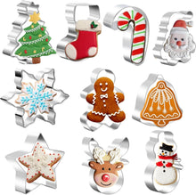 Weihnachtskeksschneider Set 10-teilig Edelstahl Lebkuchen Weihnachten