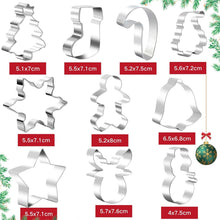 Weihnachtskeksschneider Set 10 Edelstahl Weihnachtsformen