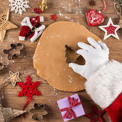 Weihnachtskeksschneider Set 10-tlg. Edelstahl, Weihnachtsbaum Stern Schneemann Rentier Lebkuchen