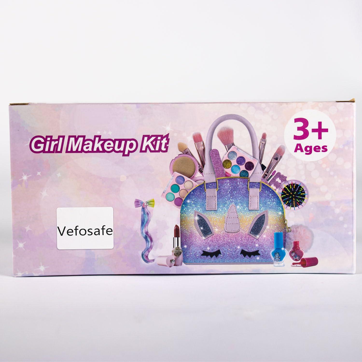 Kinderschminke Set Mädchen Make Up Schminkset 18-teilig Unicorn Design