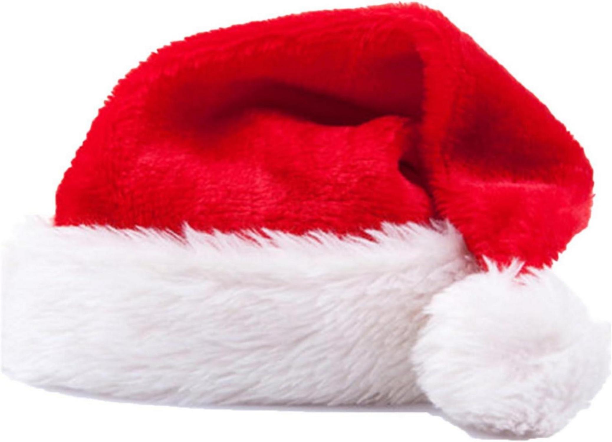 Weihnachtsmütze Nikolausmütze Plüsch Rot Weihnachtsmann Santa