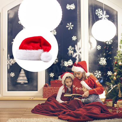 Weihnachtsmütze Plüsch Weihnachtsmann Hut Erwachsene Kinder Rot