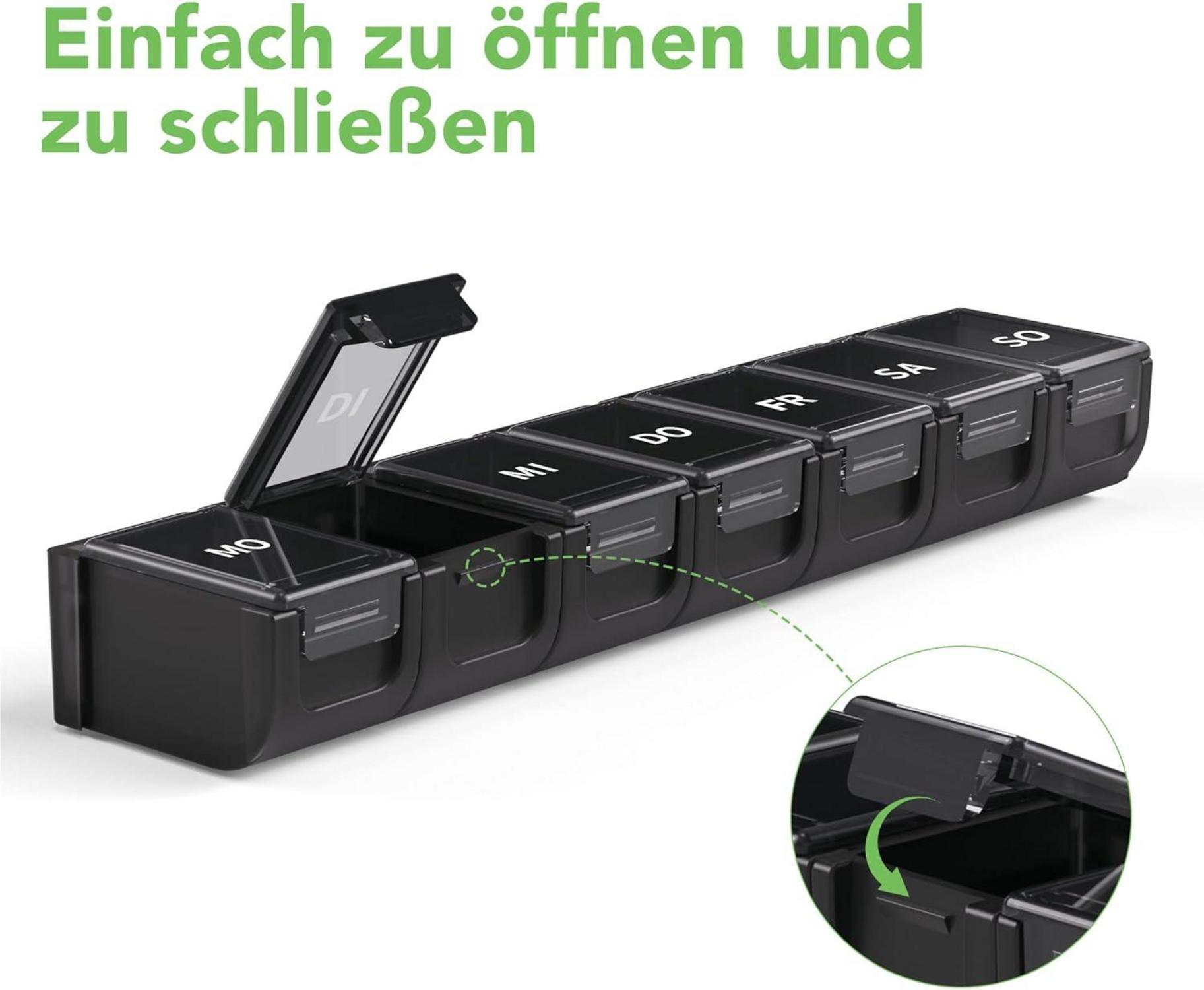 Opret Tablettenbox 7 Tage Pillendose Regenbogen Tabletten Organizer