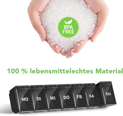 Tablettenbox 7 Tage Pillendose Organizer Regenbogen Medikamentenbox