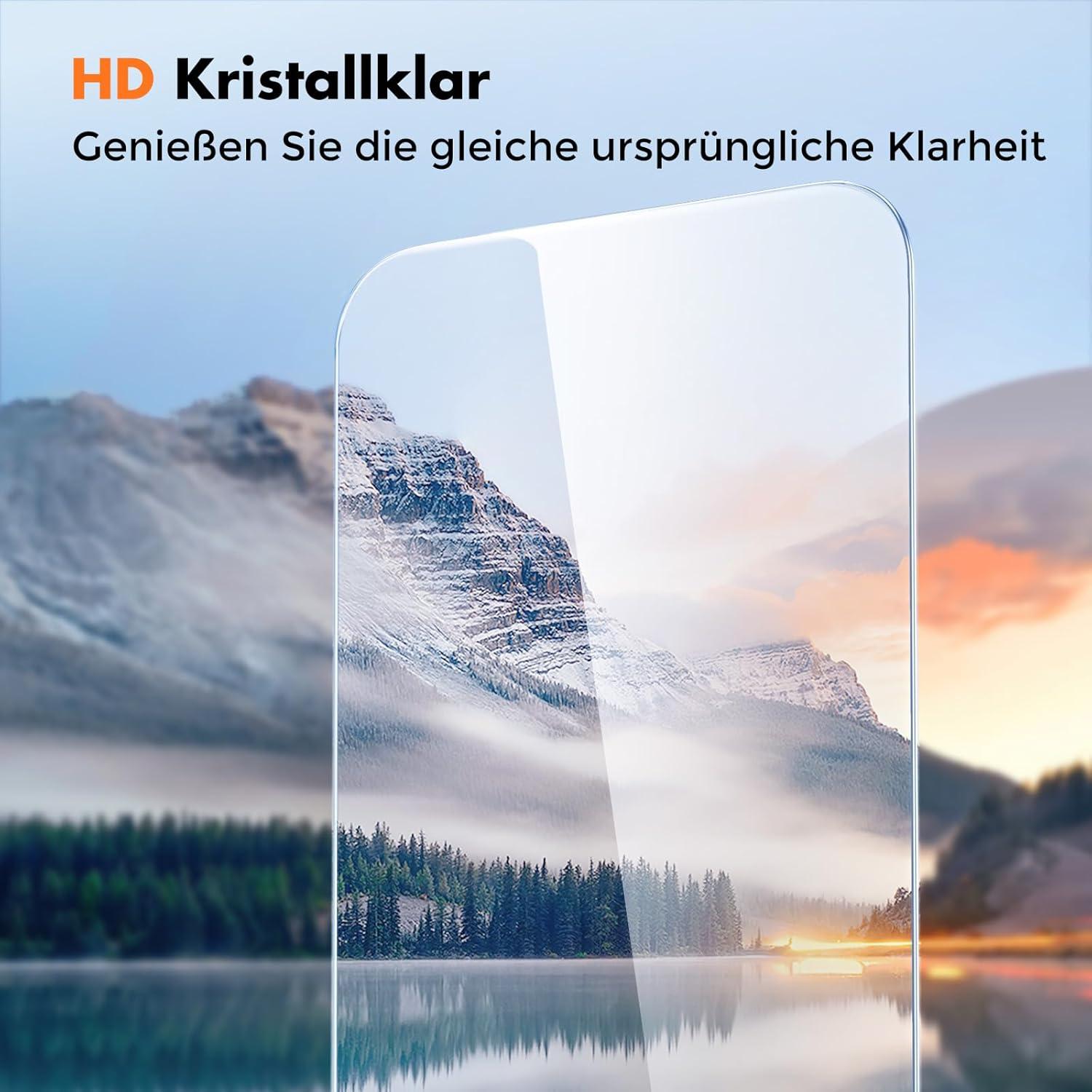 Panzer Schutz Glas iPhone 15 Pro Max Display 3er Pack 9H Härte Einfache
