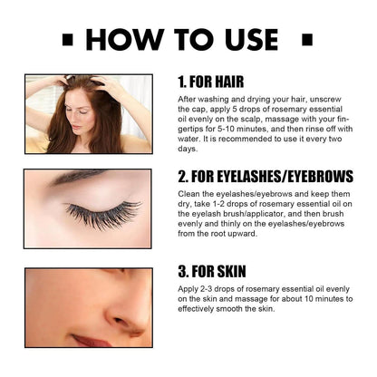 Rosmarinöl Haare 100% Natürlich 60ML Haaröl Rosemary Oil